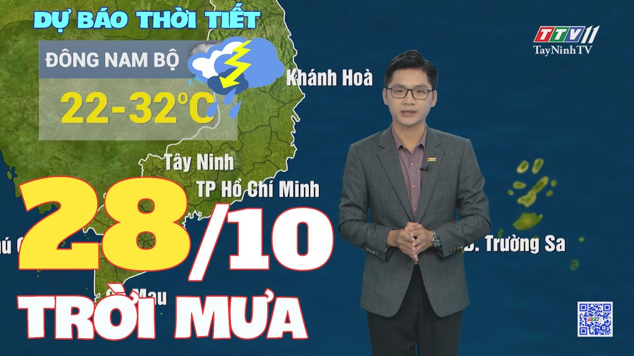 Bản tin thời tiết 28-10-2024 | TayNinhTVENT